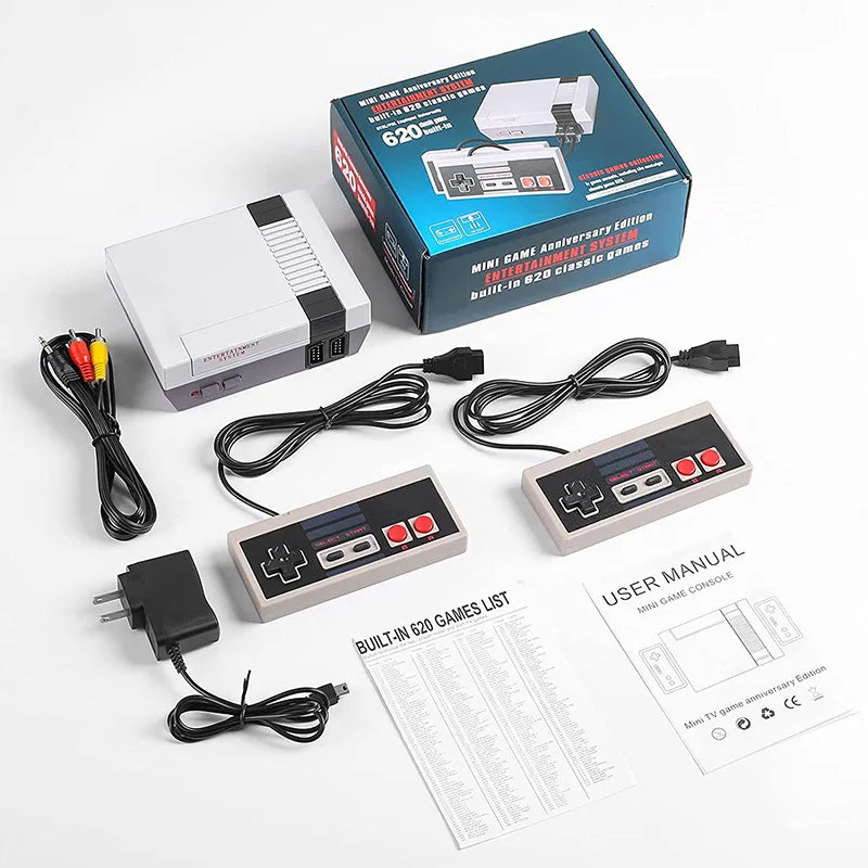 Console de jeu rétro, Mini système de jeu vidéo classique, 620 jeux intégrés, Console TV FC Nes 8 bits, pour adultes et enfants