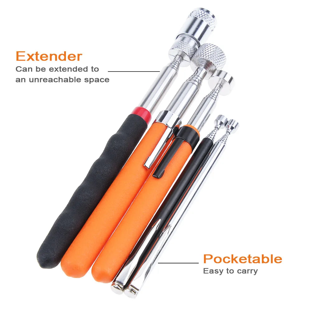 Mini stylo magnétique télescopique Portable, capacité d'outil pratique pour ramasser des boulons d'écrou, bâton de tige de ramassage extensible