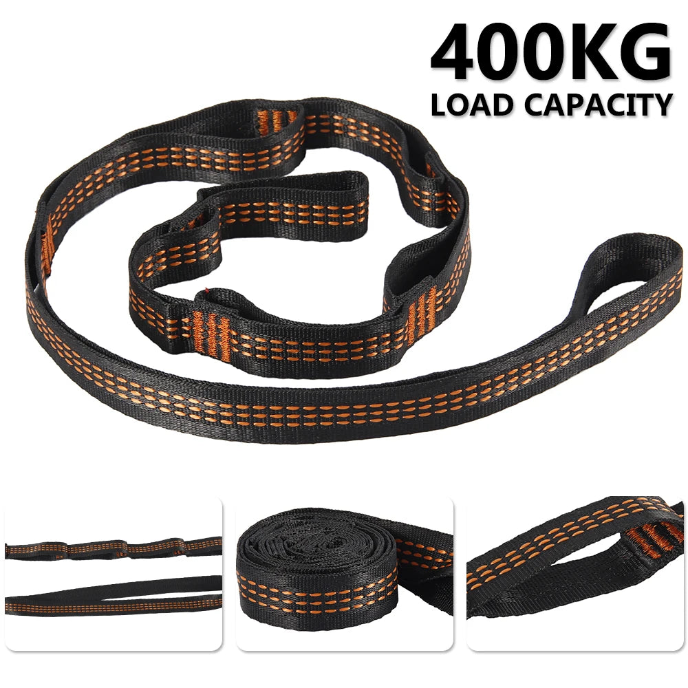 2Pc Hammock Straps Max Bearing 400kg Yoga Swing Hanging Belt Nylon Adjustable Hanging Straps Garden Yard Yoga Hammock Rope Strap