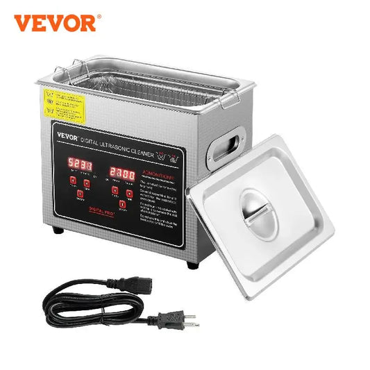 VEVOR 2L 3L 6L 10L 22L 30L nettoyeur à ultrasons en acier inoxydable Portable chauffé nettoyage Machine à laver appareil ménager à ultrasons