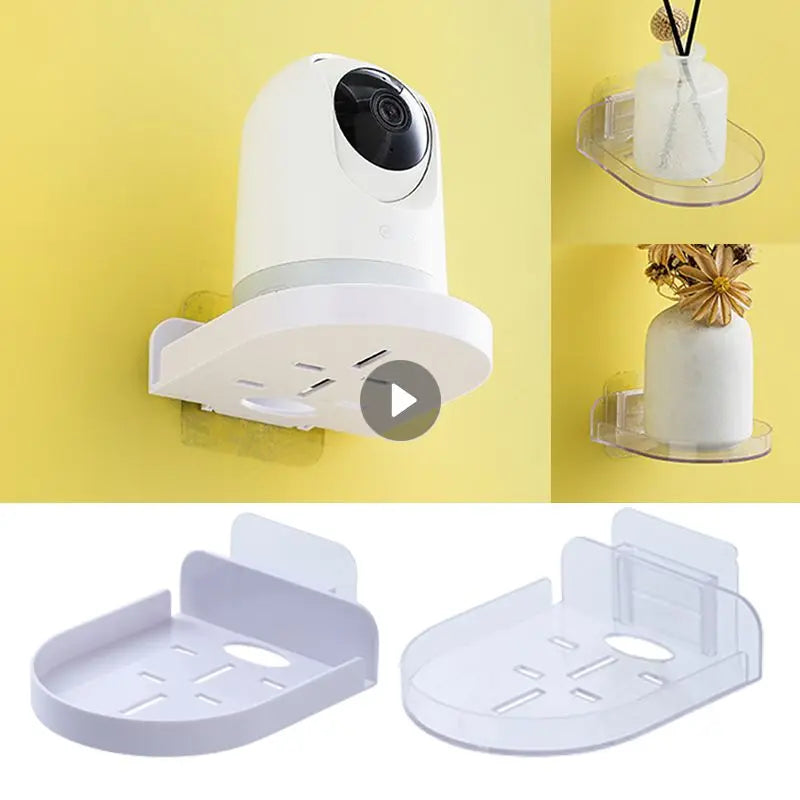 Wall Mount Floating Stand Shelf For Security Camera Mini Speaker Other Small Items In Home Bedroom Bathroom Kitchen Living Room