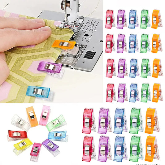 50 Uds Clips para coser Clips coloridos multiusos plástico artesanía crochet tejido seguridad Clips para ropa Clips de encuadernación de Color papel