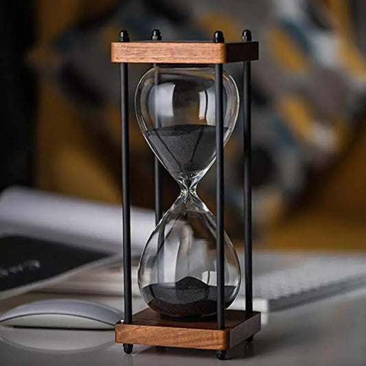 Nouveau grand sablier 60 minutes, sablier en métal, horloge en verre de sable, outils de gestion du temps pour la cuisine, la maison, le bureau, la décoration