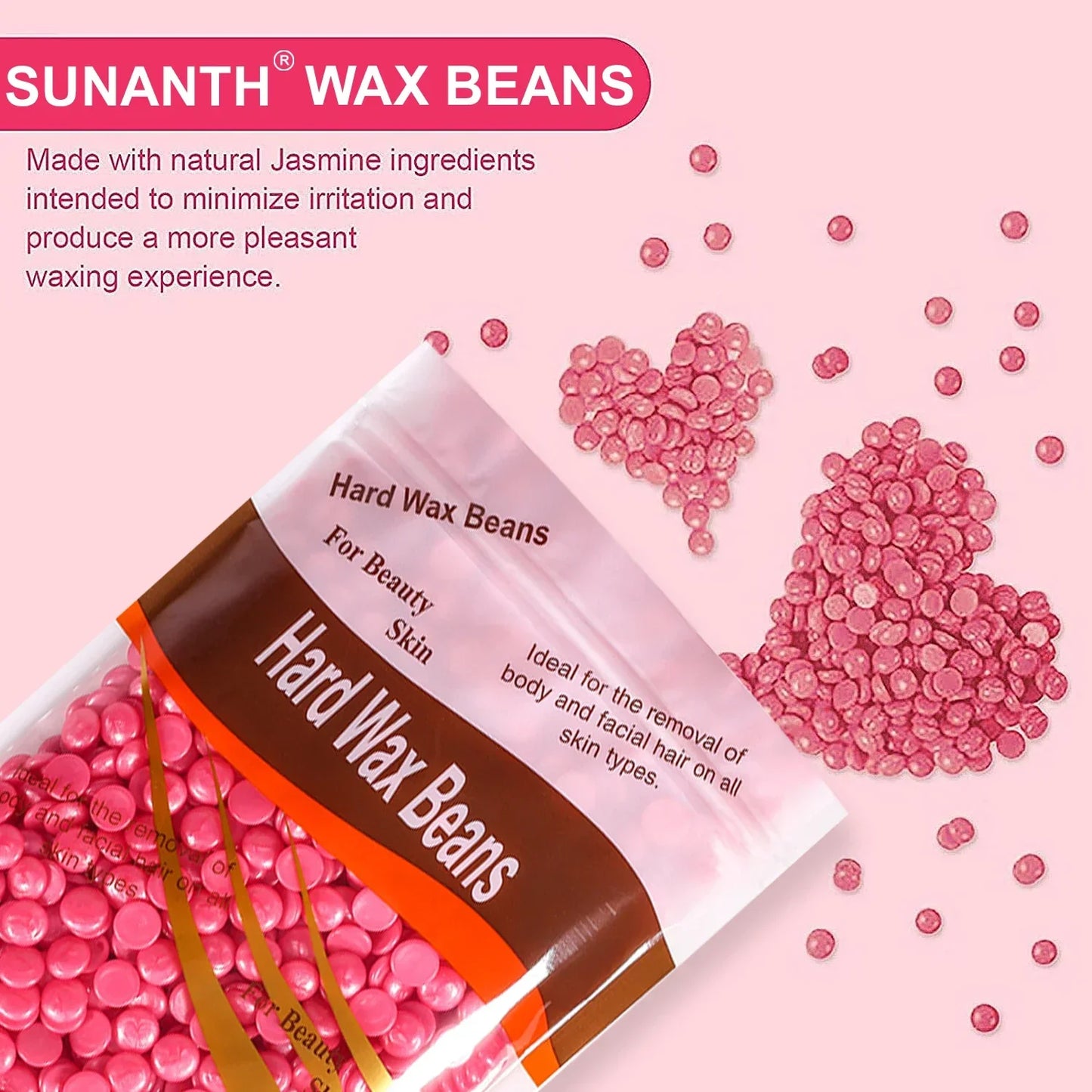 500g/400g/200g Waxing Wax Beans for Wax Heater Machine No Strip Depilatory Hot Film Hard Wax Waxing Body Hair Removal Wax Beads