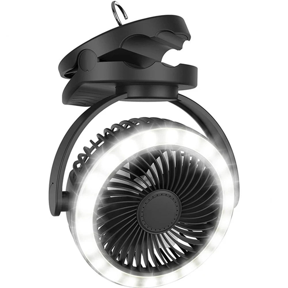 Mini ventilateur électrique Portable 10000mAh batterie USB Rechargeable Camping ventilateur de plafond avec lampe de Table LED ventilateur de refroidissement par Air