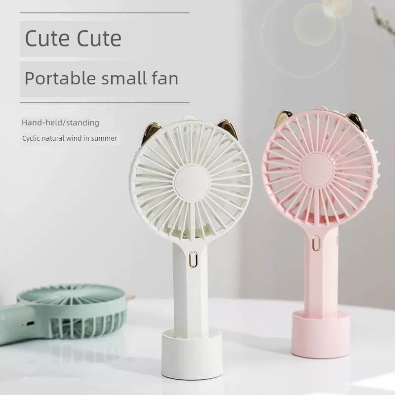 Nouveauté petit automne chien Lolo lapin Mini ventilateur dessin animé extérieur Portable poche charge ventilateur de bureau