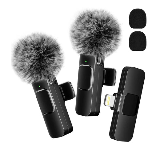 Nouveau Microphone Lavalier sans fil, Mini micro d'enregistrement Audio et vidéo, pour iPhone, Android, ordinateur portable, jeu en direct, téléphone portable