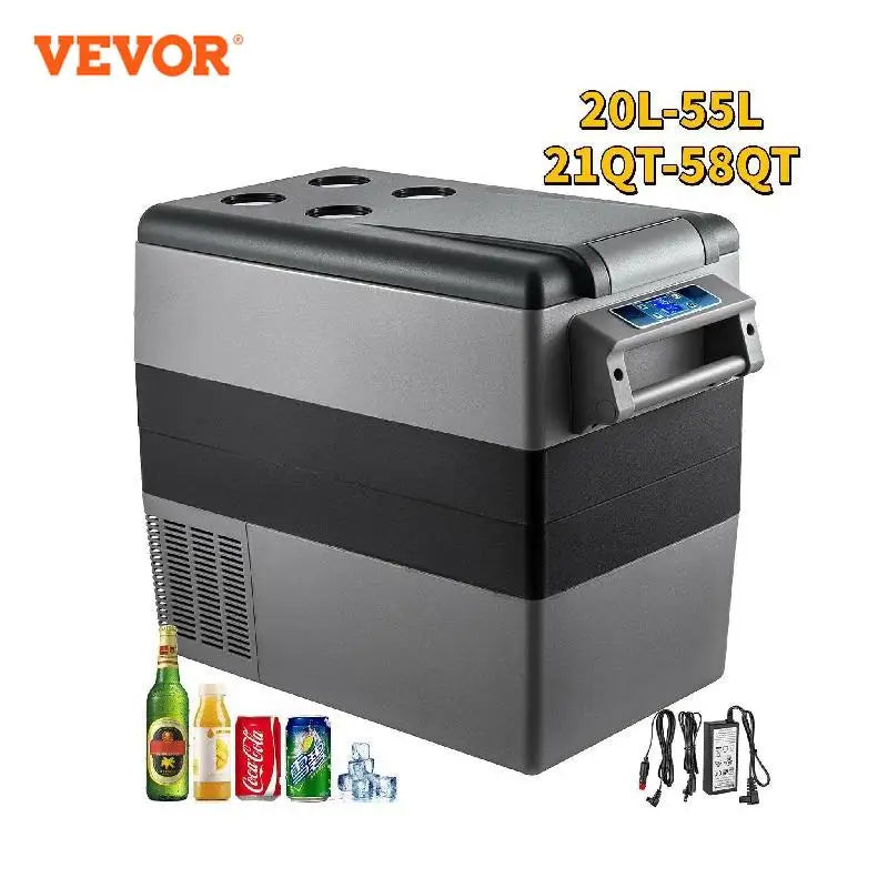 VEVOR 20L 22L 35L 45L 55L voiture réfrigérateur Mini réfrigérateur congélateur Portable compresseur refroidisseur 12/24 V DC 110-240 V glacière pour le Camping