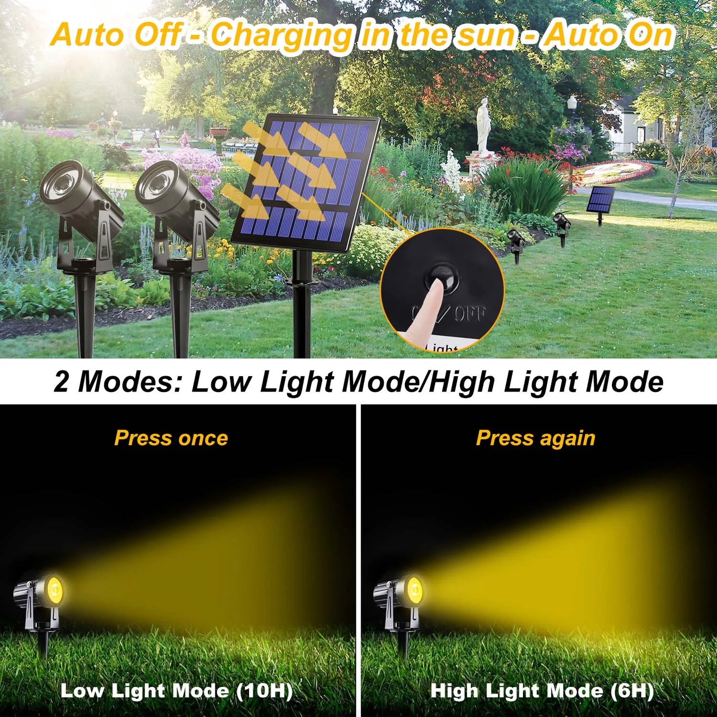 T-sunrise Solar LED Outdoor Light IP65 Waterproof Garden Decoration Lights RGB Warm/Cold White Landscape Yard Lighting Lamps