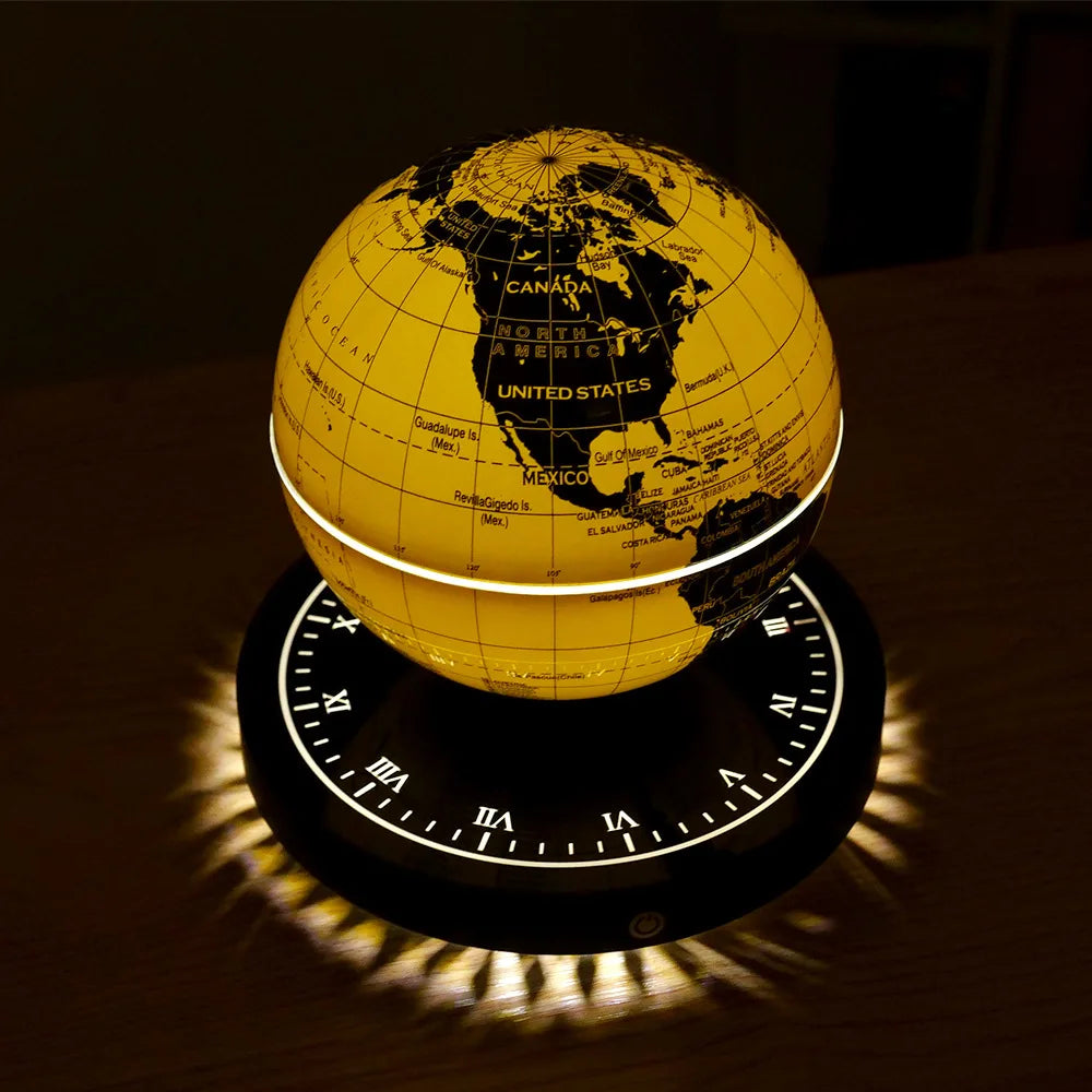 Globo de levitación magnética 3D luminoso, luz LED nocturna autogiratoria, decoración de escritorio de oficina, regalo original para niños