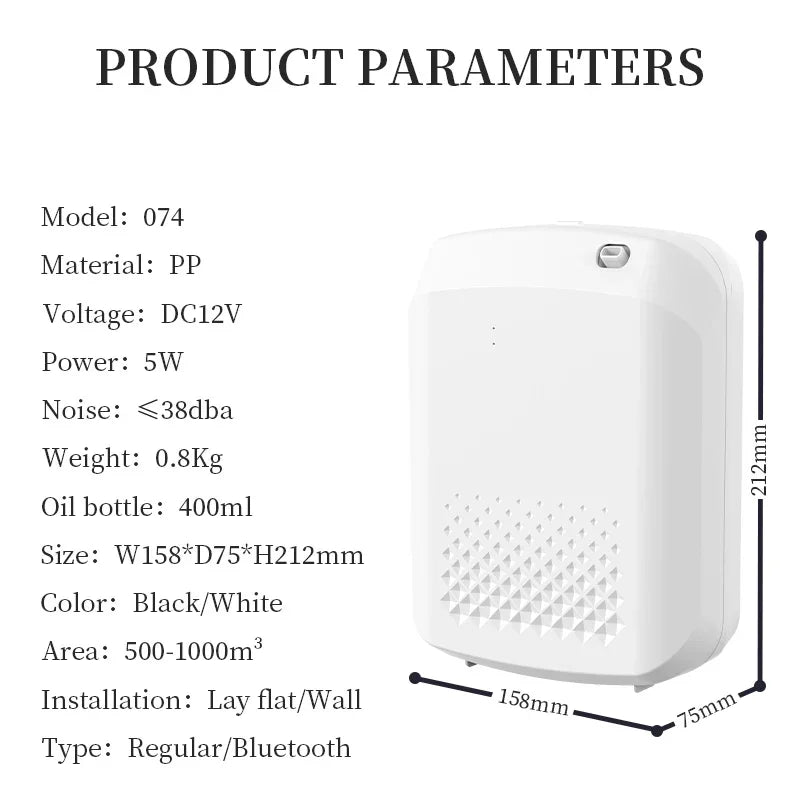 Machine d'aromathérapie de parfum de diffuseur d'huile essentielle de maison intelligente de contrôle de Bluetooth de 1000 m³ utilisée dans plusieurs endroits