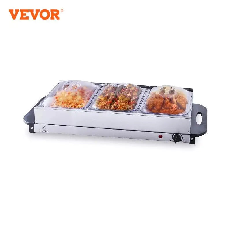 VEVOR Servidor de Buffet eléctrico y calentador de alimentos/bandeja calentadora eléctrica, con Control de temperatura, perfecto para Catering, fiestas, eventos