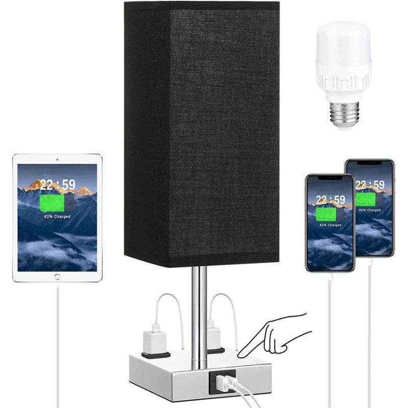 Fabric Table Lamp Touch Dimming