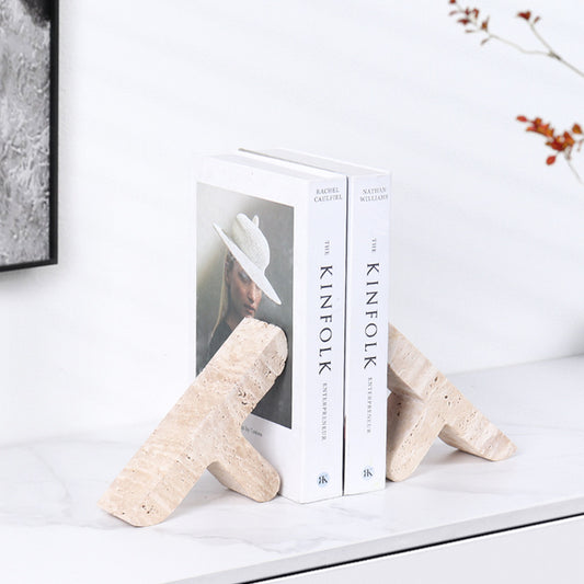 Minimalist Creative Student Desktop Marble Book Holder