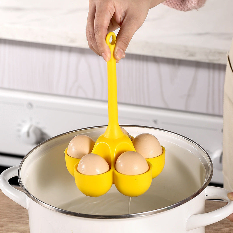 Hervidor de huevos resistente a altas temperaturas con 3 orificios, complemento alimenticio, cartón para huevos al vapor