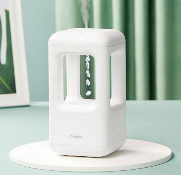 Nouveau Humidificateur d'air maison calme chambre Anti-gravité goutte d'eau humidificateur atmosphère lumière