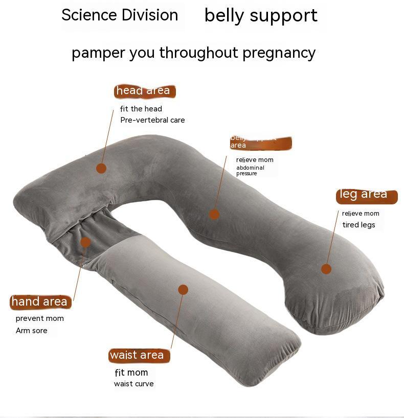 Almohada de embarazo con empalme de suministro directo transfronterizo, almohada de Siesta multifuncional desmontable, cojín, almohada lumbar, almohada de soporte para el vientre