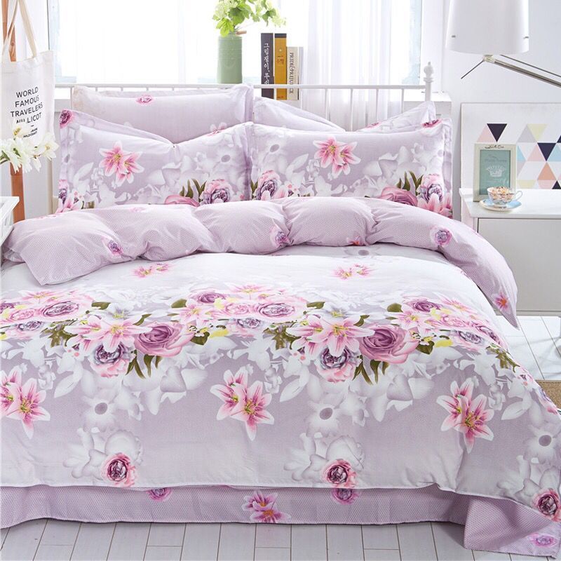 Ensemble quatre pièces housse de couette une pièce simple Double drap épais ensemble trois pièces