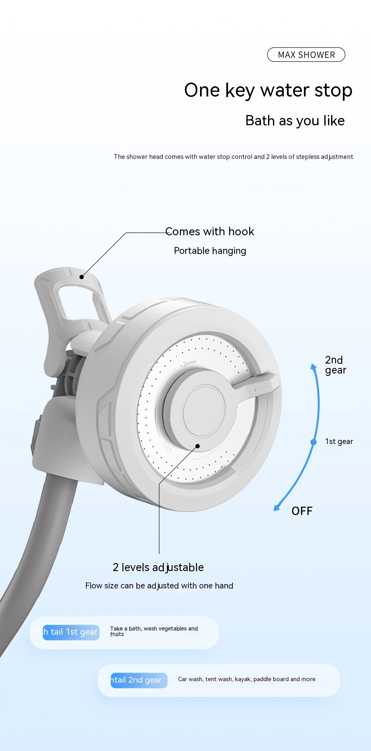 Camping Wireless Electric Simple Outdoor Portable Shower