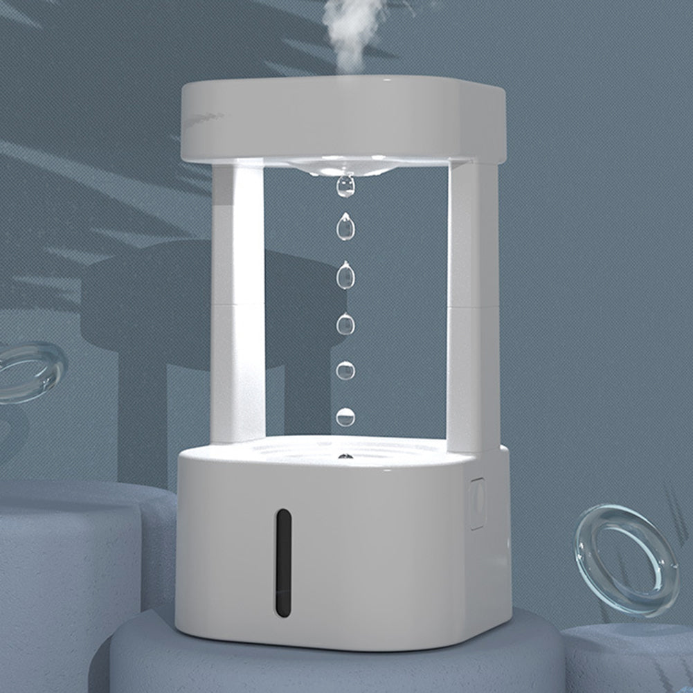 Humidificateur goutte d'eau Anti-gravité créatif, vaporisateur de brume de climatisation, maison silencieuse, chambre à coucher, bureau avec réservoir d'eau de 580ML