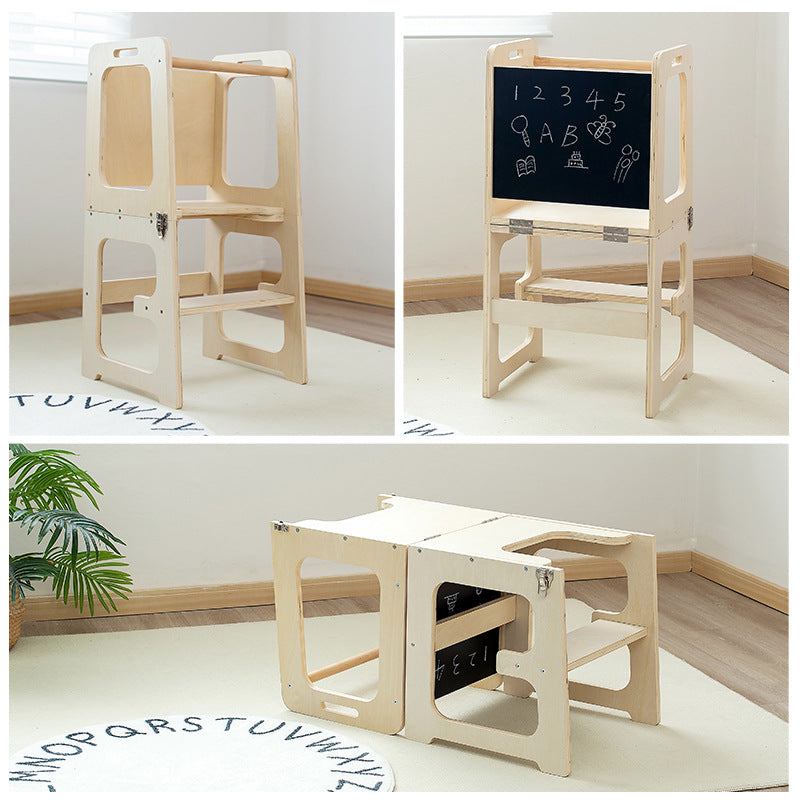 Children's Three-in-one Folding Stool Multi-functional Learning Tower