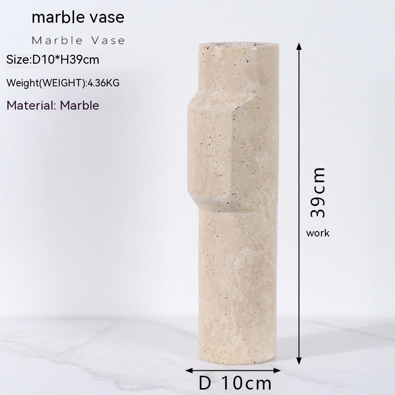 Modern Light Luxury Natural Marble Vase Decoration