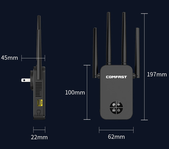 Repetidor Inalámbrico Gigabit 1200m Inalámbrico Doble Banda