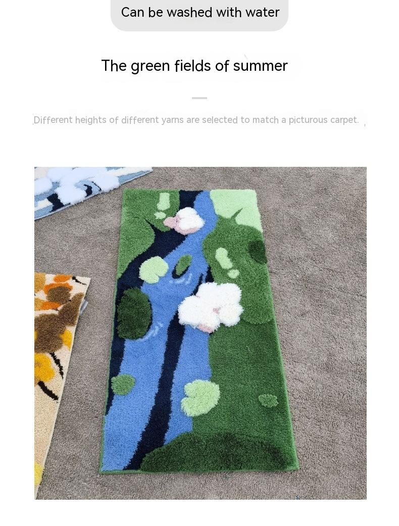 Tapis de sol résistant à l'humidité de salon d'épissage de chambre à coucher de chevet