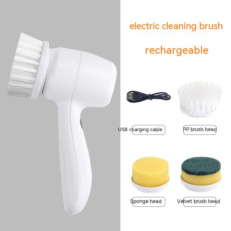 Brosse de nettoyage électrique 4 en 1, épurateur rotatif portatif, brosse de nettoyage électrique sans fil Portable