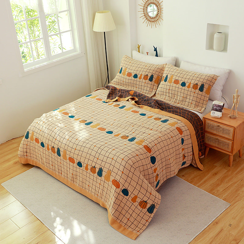 Multi Functional Cotton Gauze Bed Three Piece Set