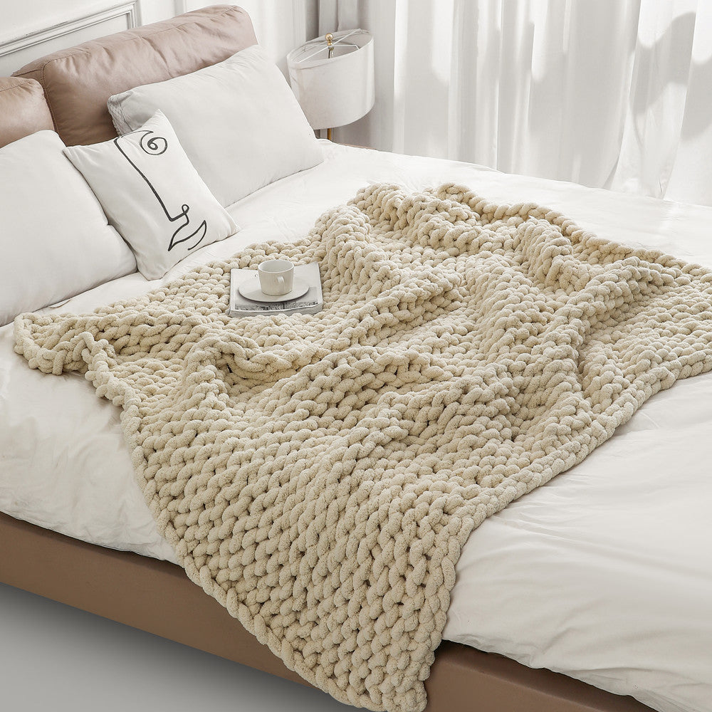 Chenille Thick Thread Blanket Hand-woven Air Conditioning Blanket