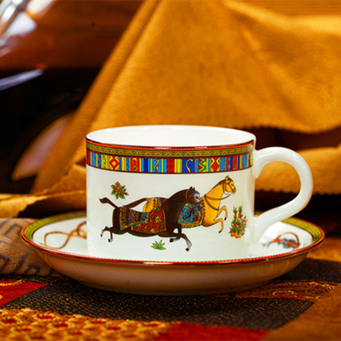 Juego de tazas de café europeo Creative Bone China