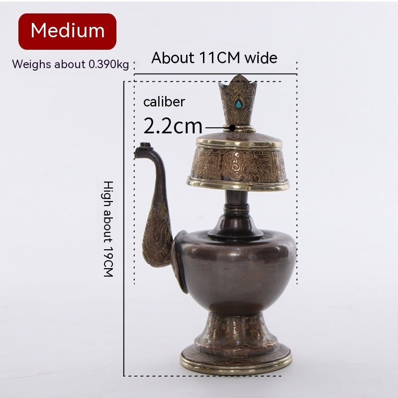 Gilding Supplies Benpakistan Pot Nibo Copper Carved Water Filter Bottle