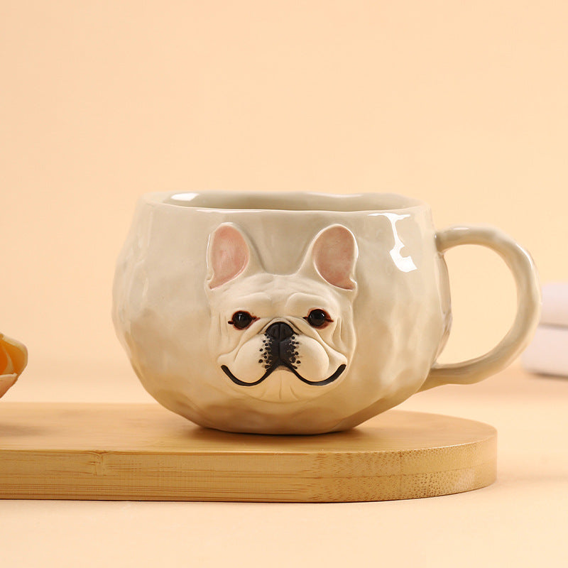 Taza de café Bulldog Francés hecha a mano Diseño original