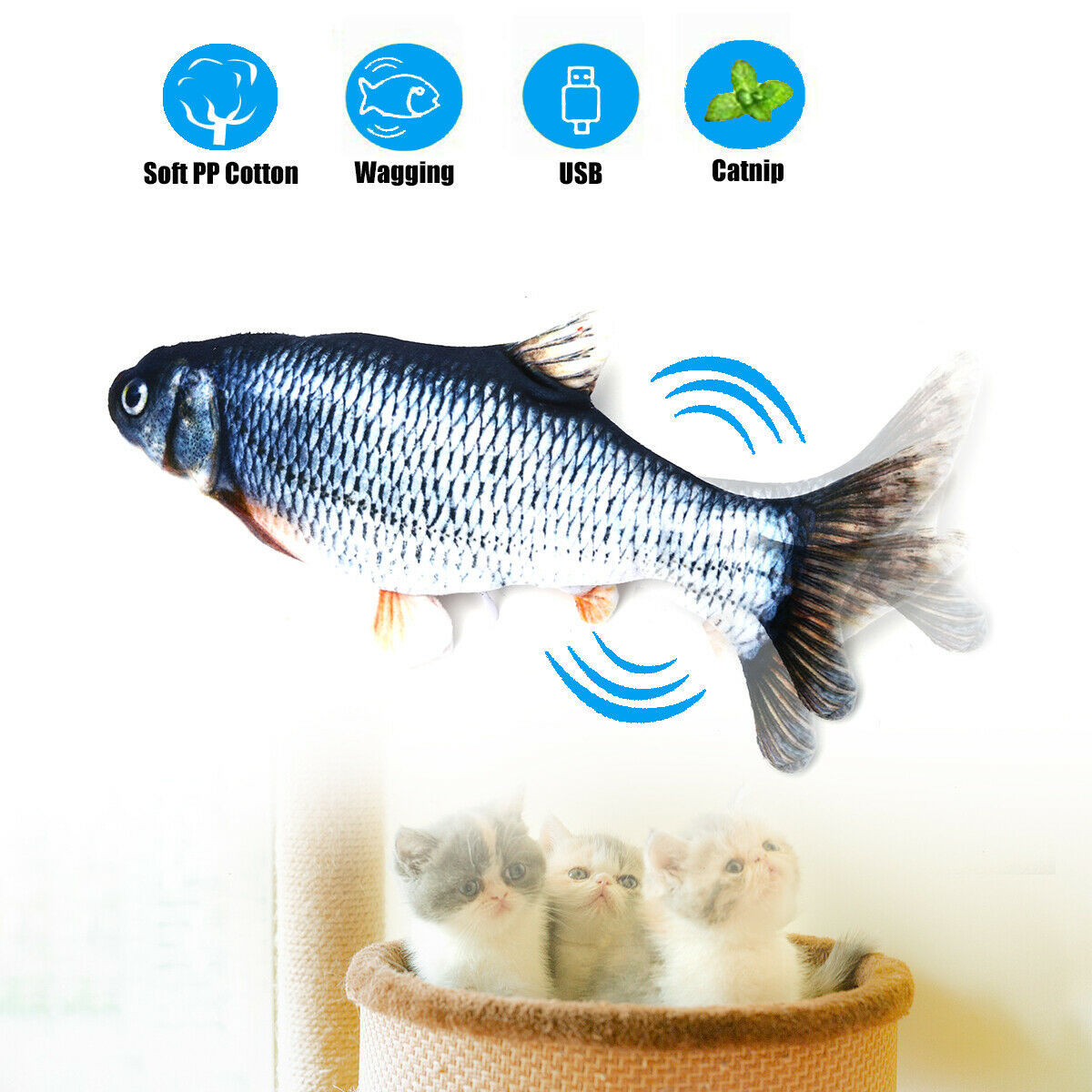 Jouet électronique doux en forme de poisson pour animal de compagnie, jouet électrique pour chat, chargement USB, Simulation de poisson, fournitures de jeu à mâcher amusantes, livraison directe