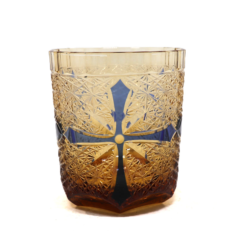 Vaso de cristal de whisky tallado a mano de moda