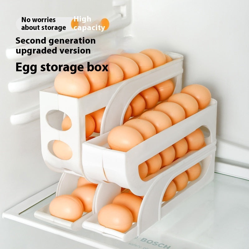 Refrigerator Door Four-layer Slide Egg Storage Box