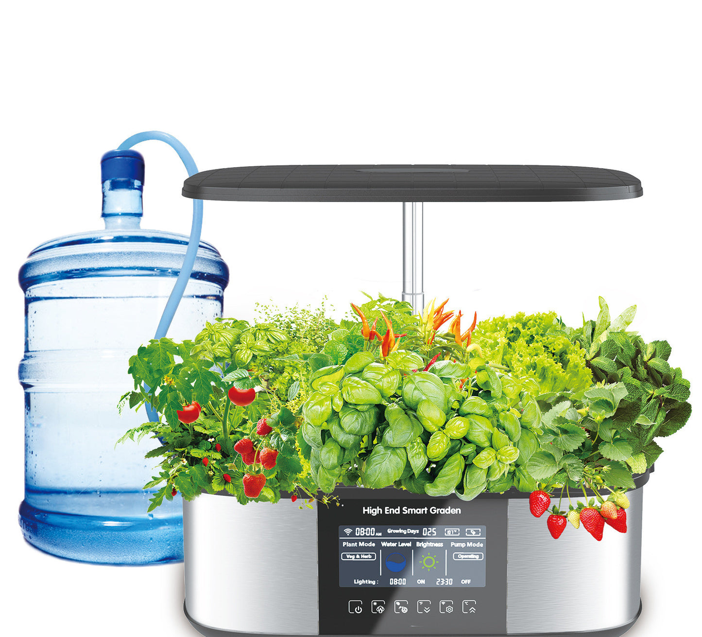 Automatic Planter With Large Metal Display Screen