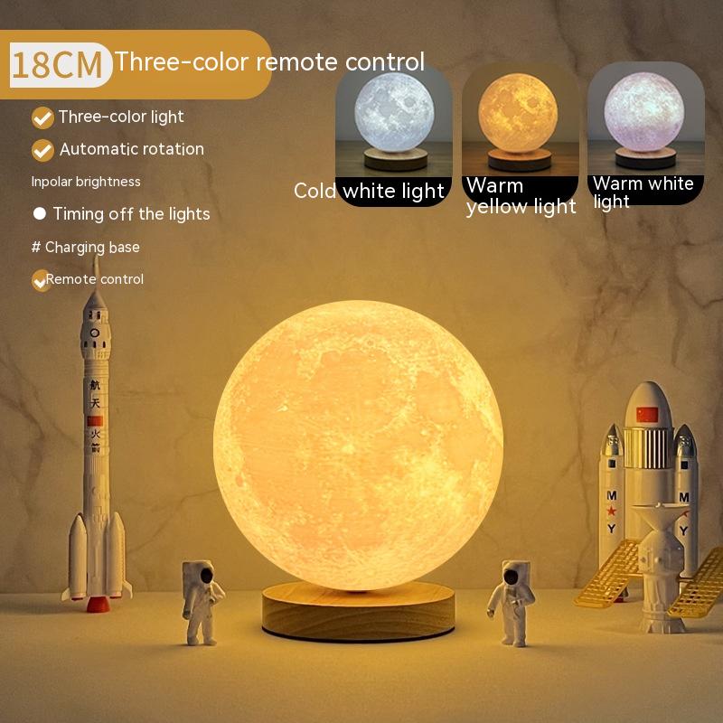 Bedroom Sleeping Magnetic Levitation Rotating Moon Lamp