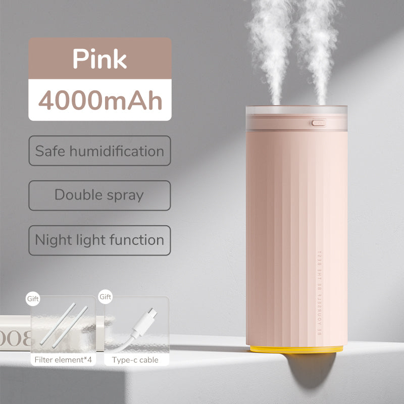 Small Humidifiers 500ml Desk Humidifier Night Light Function Quiet Operation Electric Aroma Diffuser Air Car Humidifier