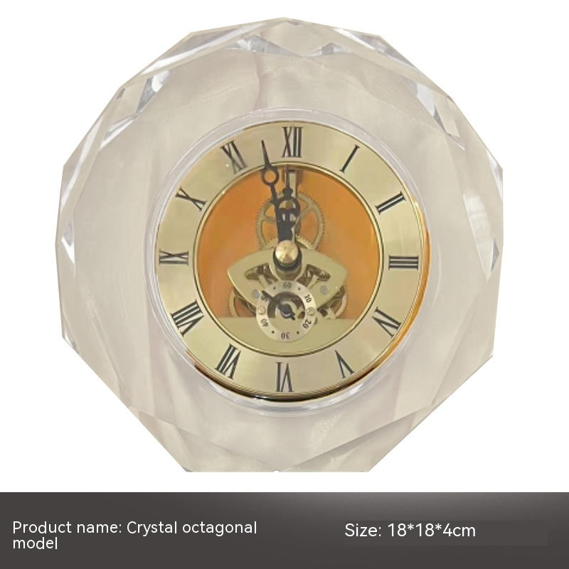 Reloj de cristal Adorno mecánico Decoración suave