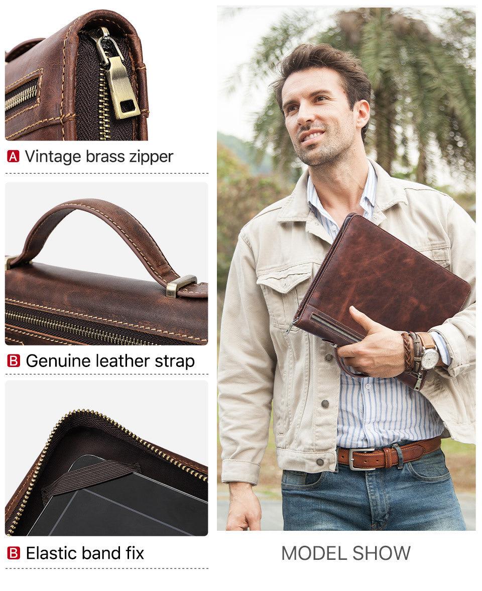 Leather Portable Multi-function Flat Cover