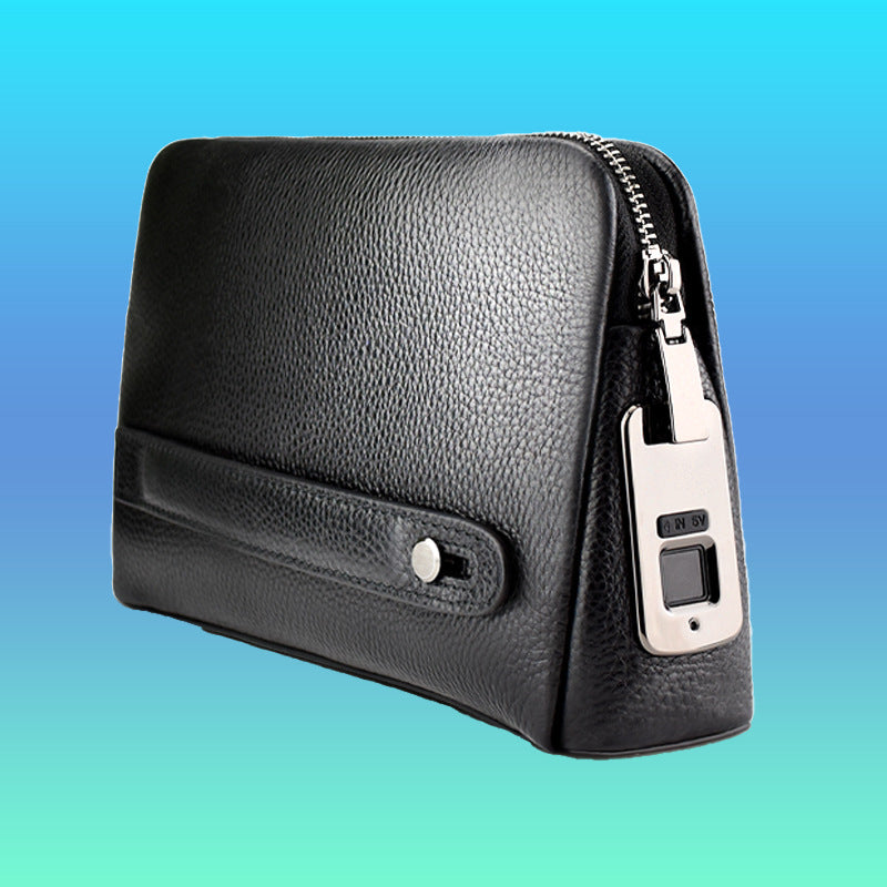 Fingerprint Lock Men's Clutch