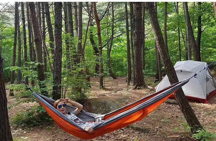 Hamaca ultraligera para acampar al aire libre, hamaca portátil para caza, hamaca para dos personas