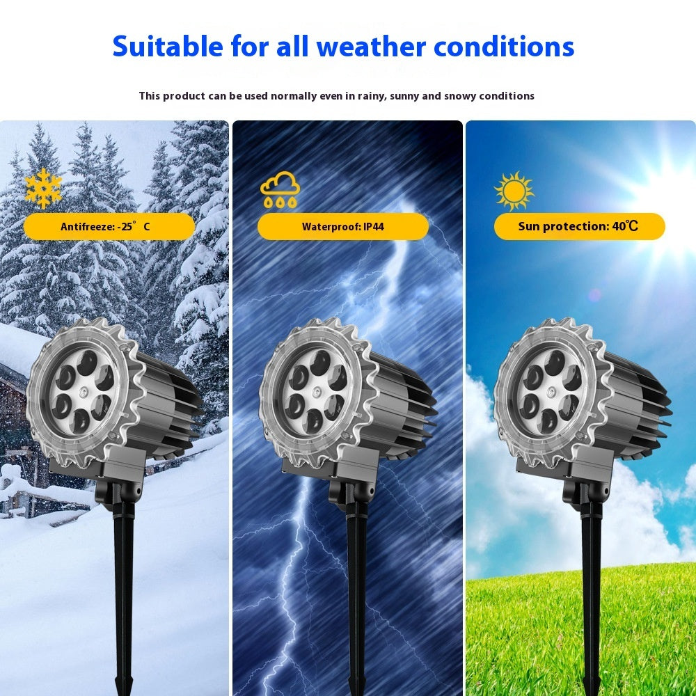 Lámpara de proyección de copos de nieve impermeable para exteriores