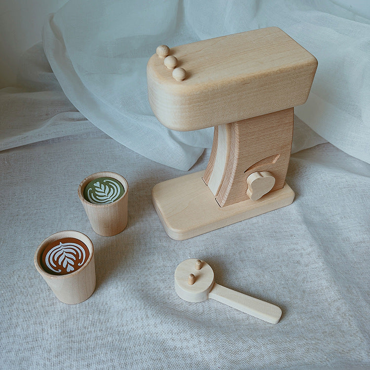 Machine à café en rondins de jouet de cuisine pour enfants