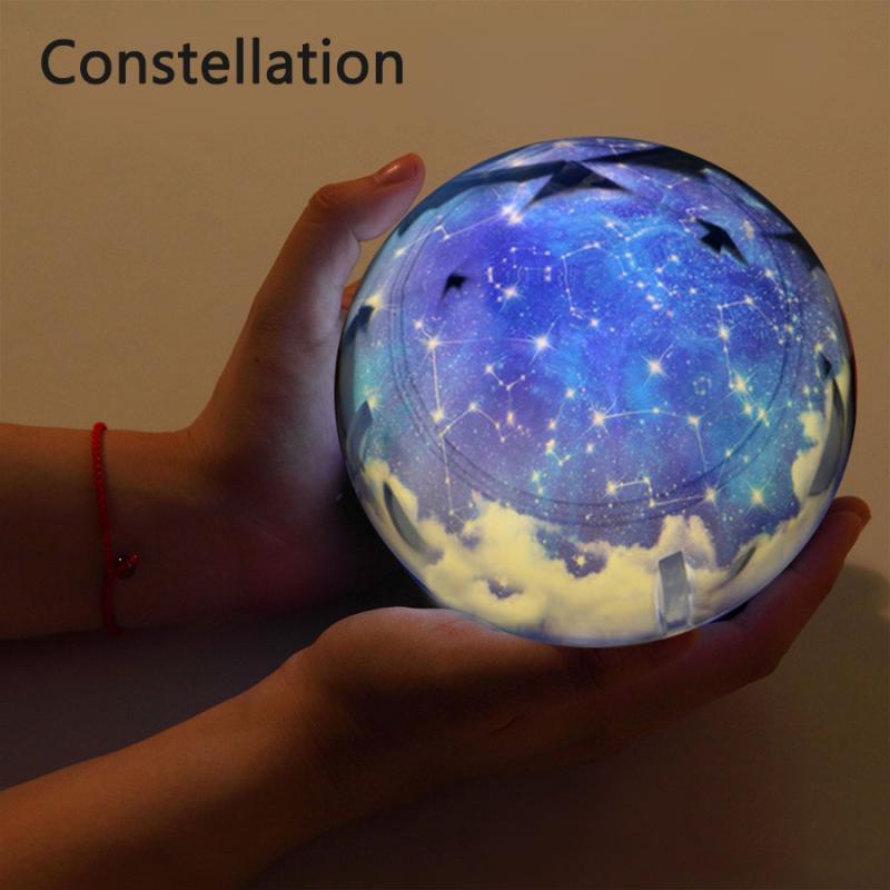 Ciel étoilé veilleuse planète projecteur magique terre univers lampe à LED coloré rotation clignotant étoile enfants bébé cadeau de noël