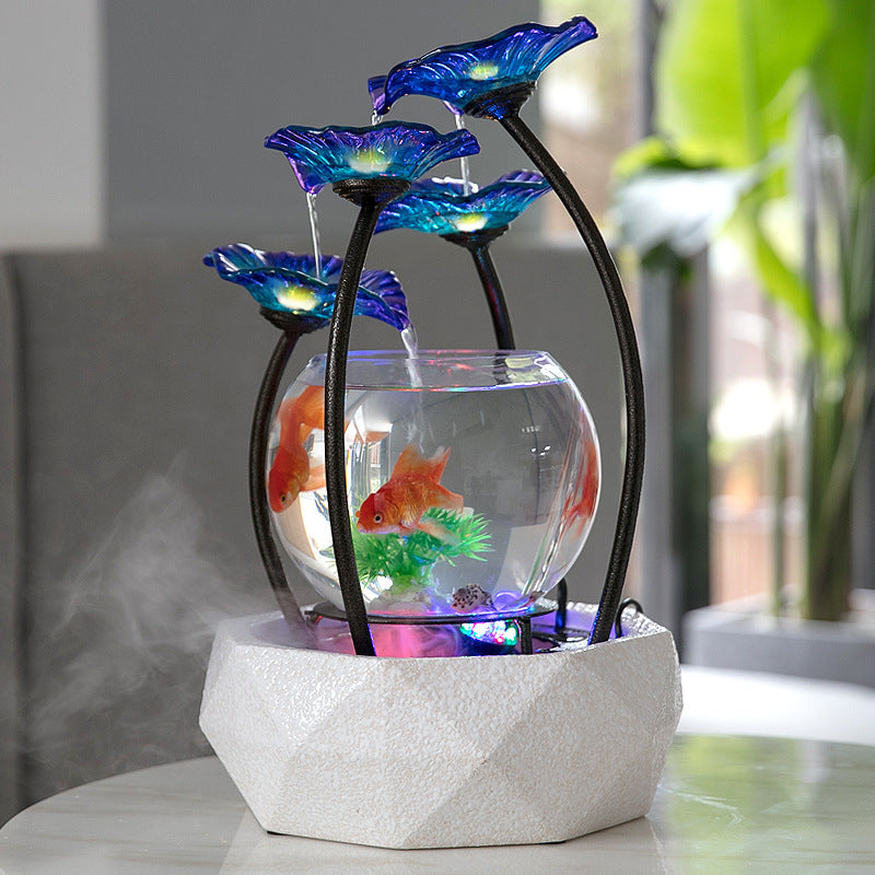 Ornements d'eau qui coule, aquarium, salon, fontaine créative en céramique, humidificateur