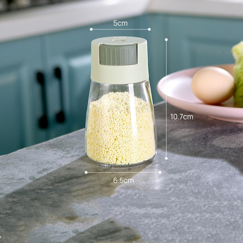 Measurable Control Salt Shaker Kitchen Sealed Glass Seasoning Jar