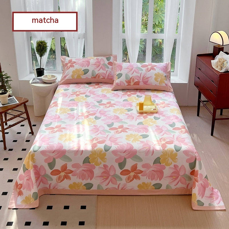 Cotton Floral Quilt Cover Pillowcase Suit